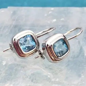 9ct White Gold Topaz Earrings