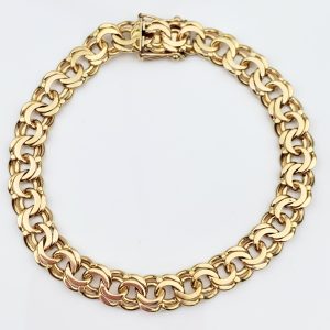 14ct Gold Flat Bismarck Bracelet