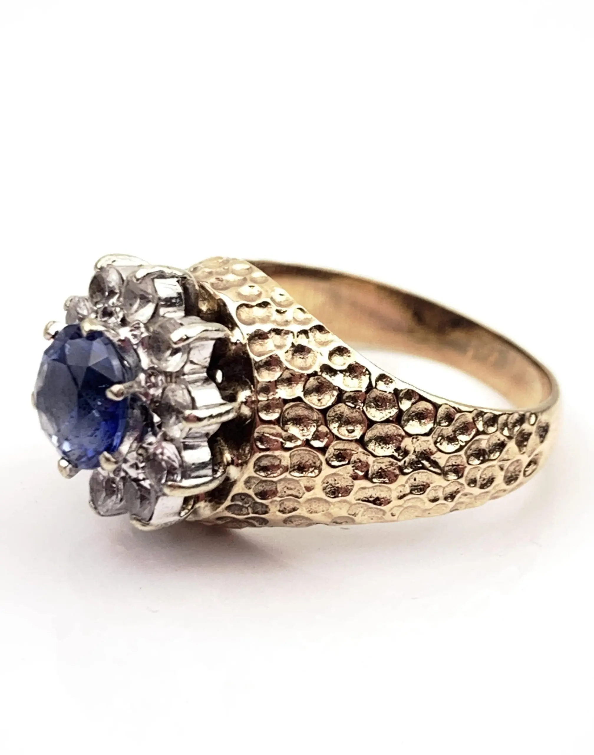 Vintage 9ct Gold Quartz & Sapphire Ring - Image 3