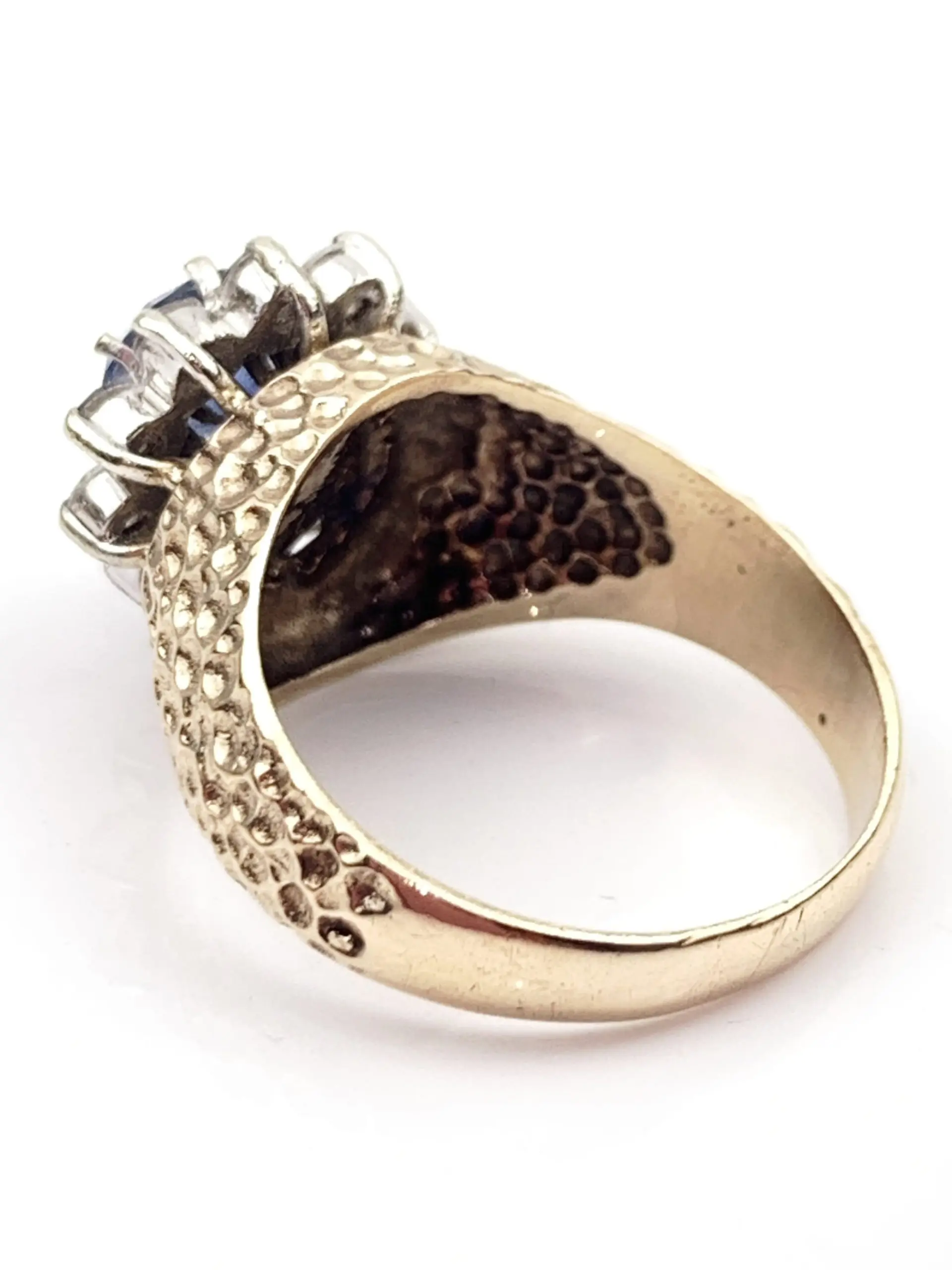 Vintage 9ct Gold Quartz & Sapphire Ring - Image 4