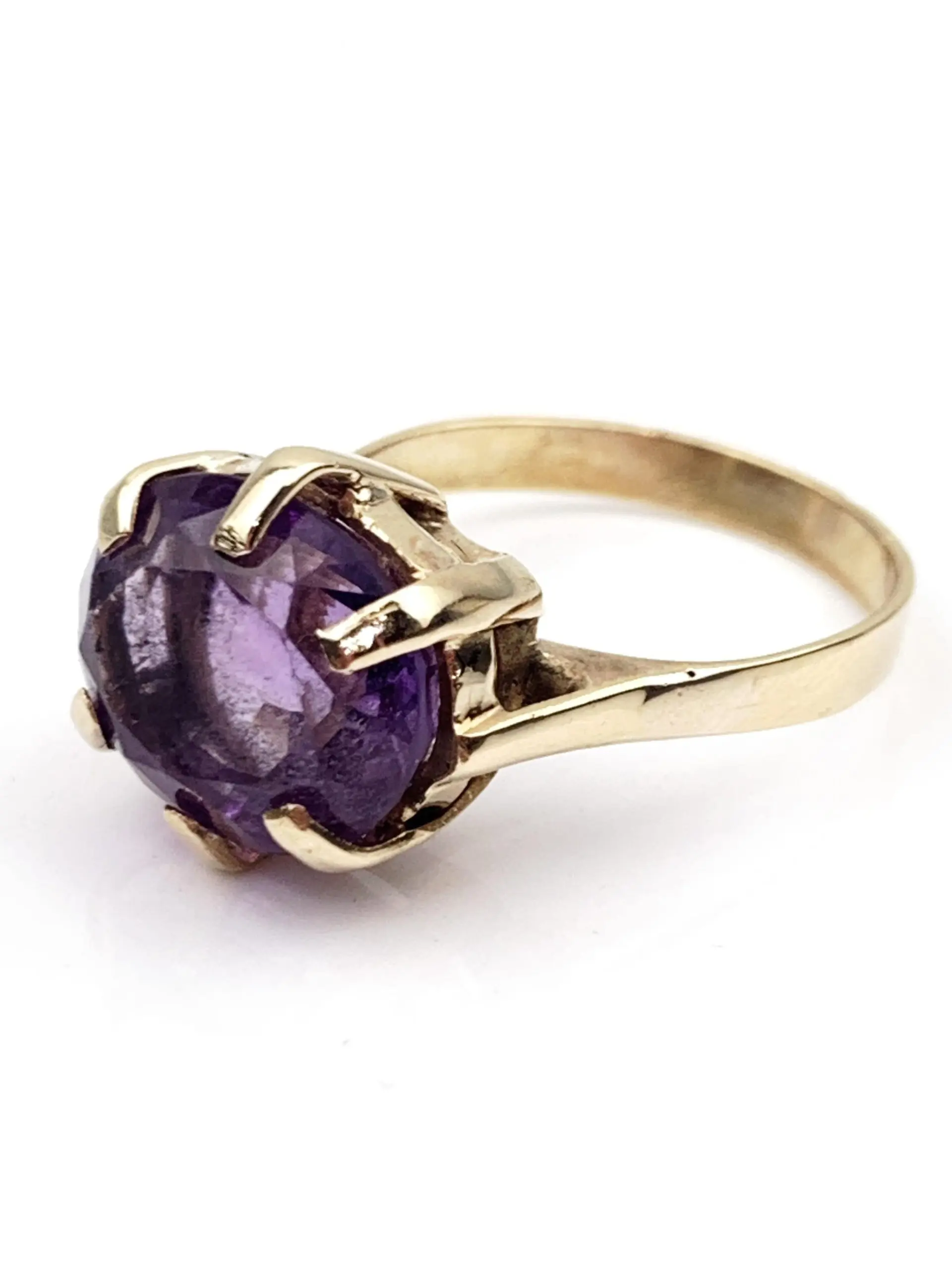 Vintage 14ct Gold Amethyst Ring - Image 3