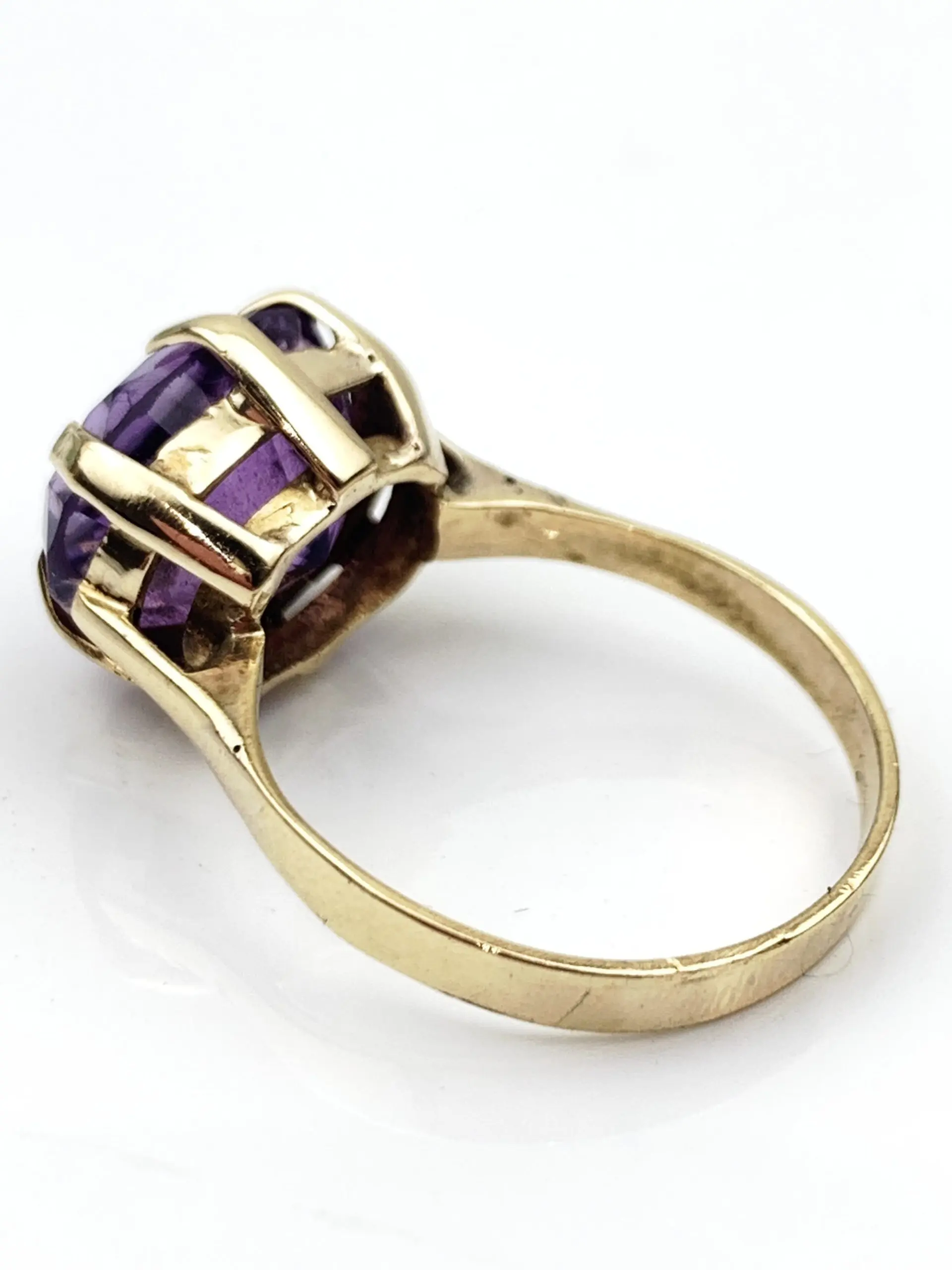 Vintage 14ct Gold Amethyst Ring - Image 4
