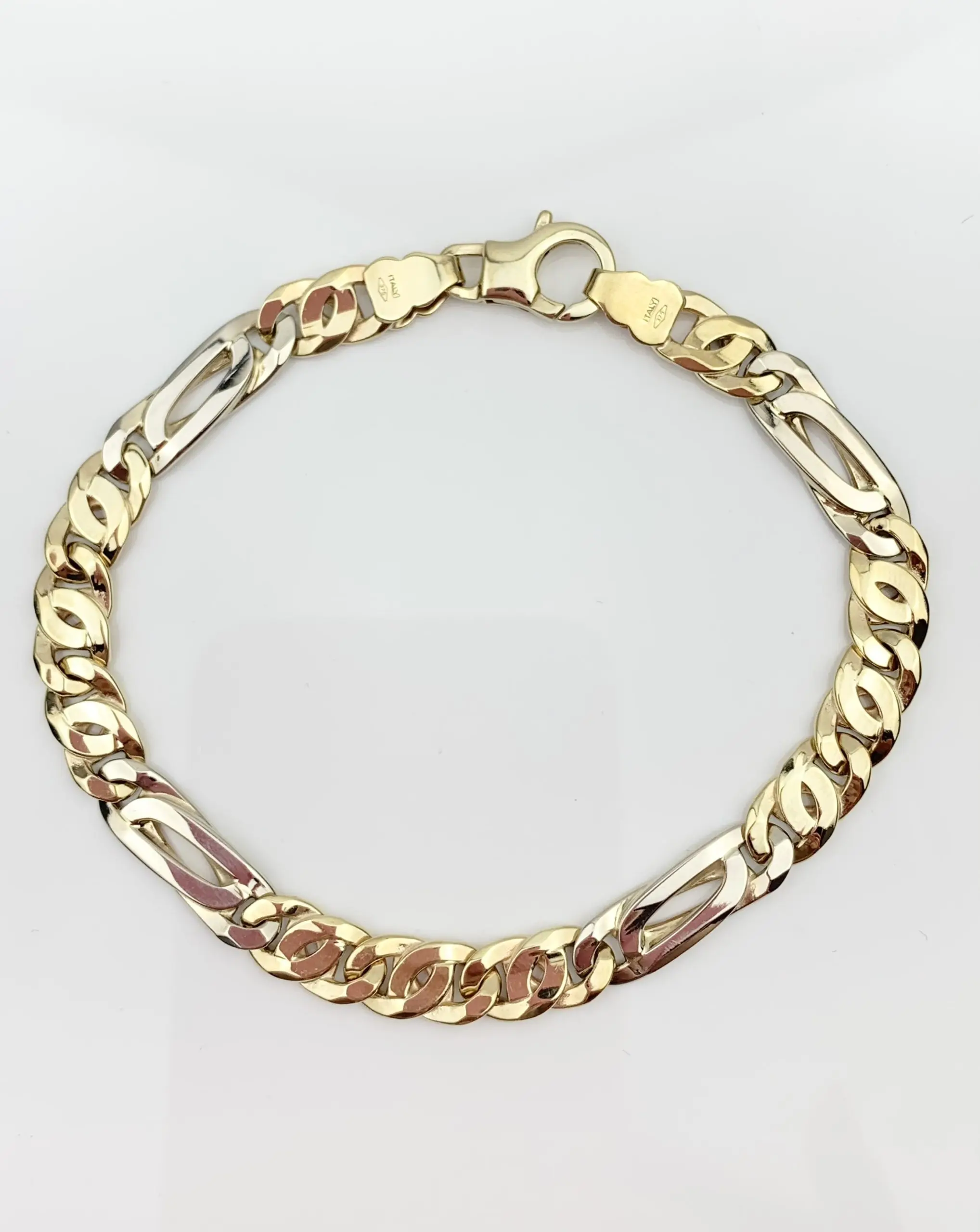 9ct Yellow/White Gold Bracelet