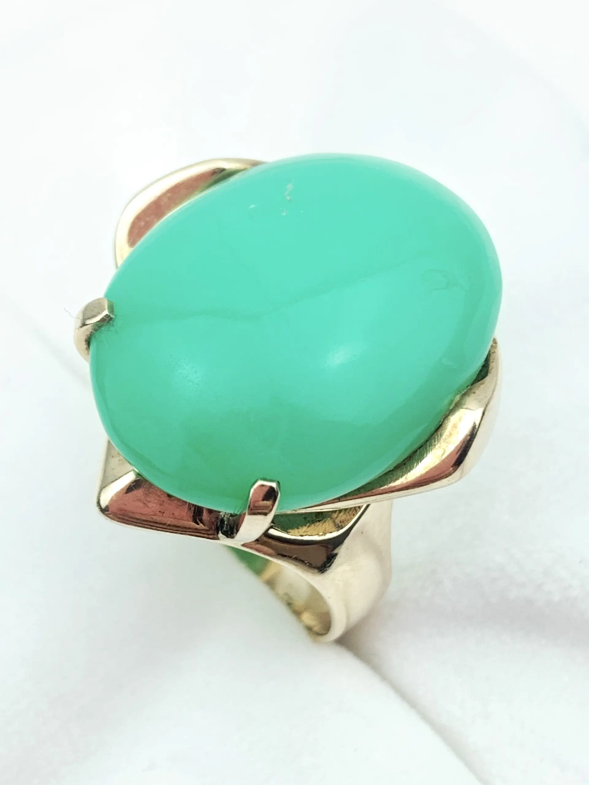 Vintage 9ct Gold Jade Ring