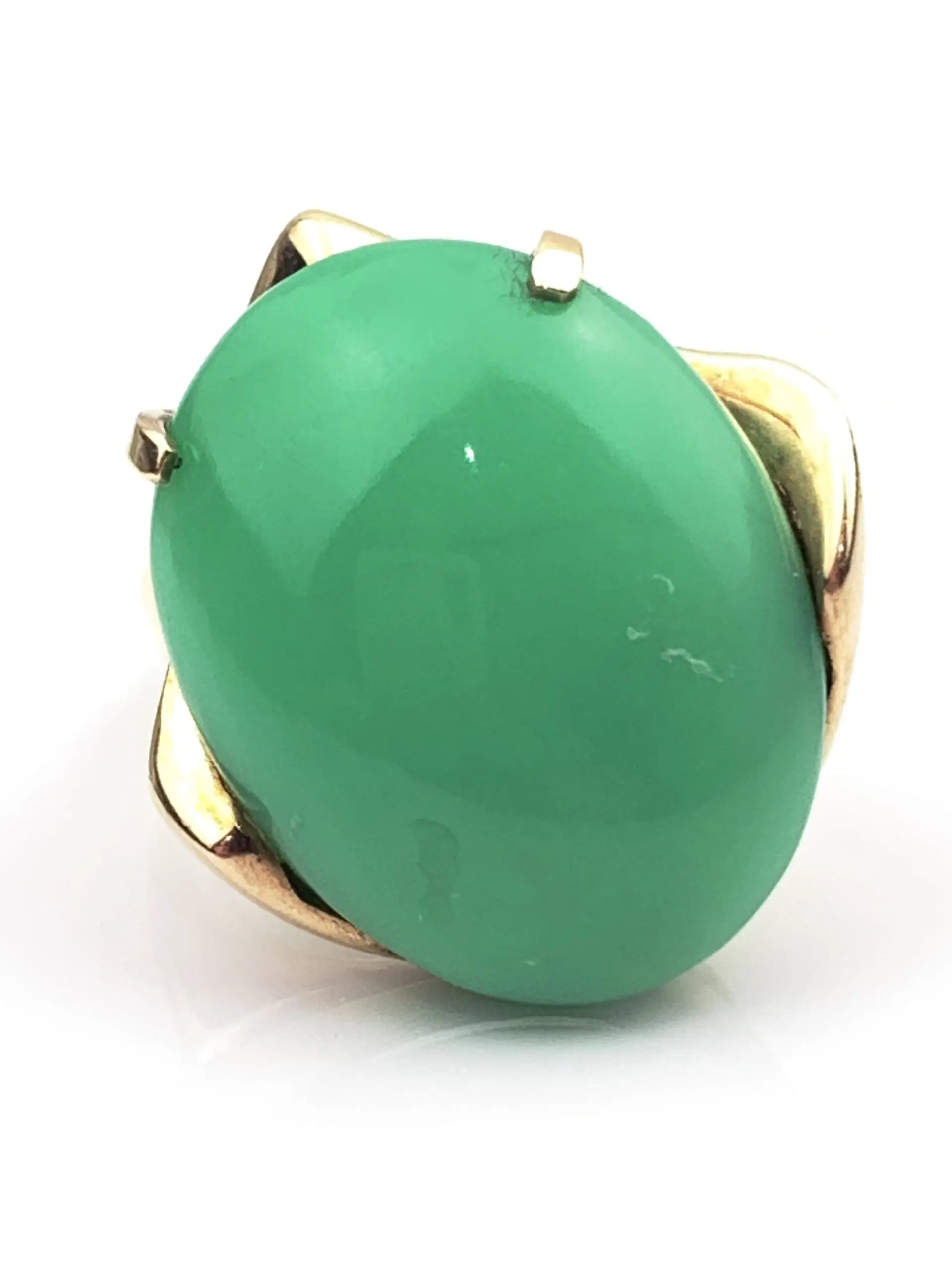 Vintage 9ct Gold Jade Ring - Image 3