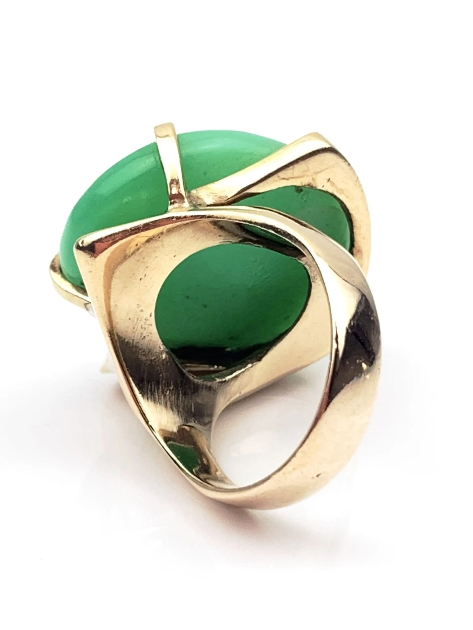 Vintage 9ct Gold Jade Ring - Image 5