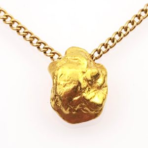 Solid 24ct Gold Nugget Pendant