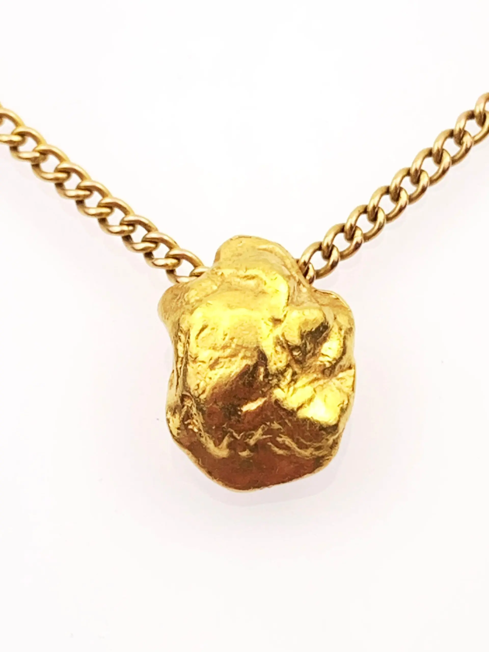 Solid 24ct Gold Nugget Pendant