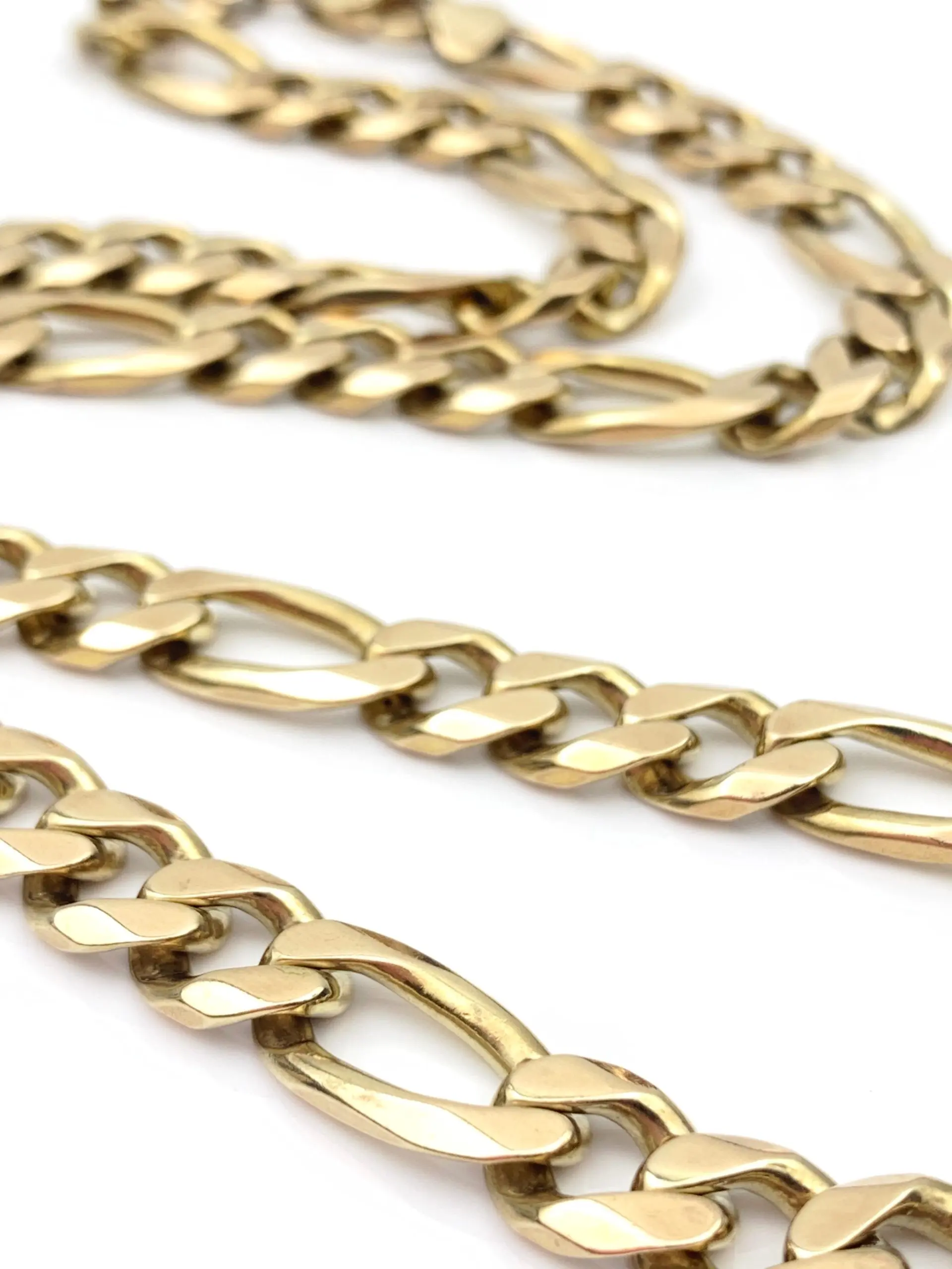 9ct Gold Chain Figaro Link Necklace - Image 3