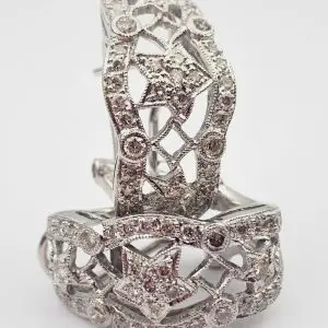 18ct White Gold Diamond Earrings  1.0ct