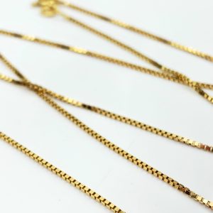 9ct Gold Chain Box Link Necklace