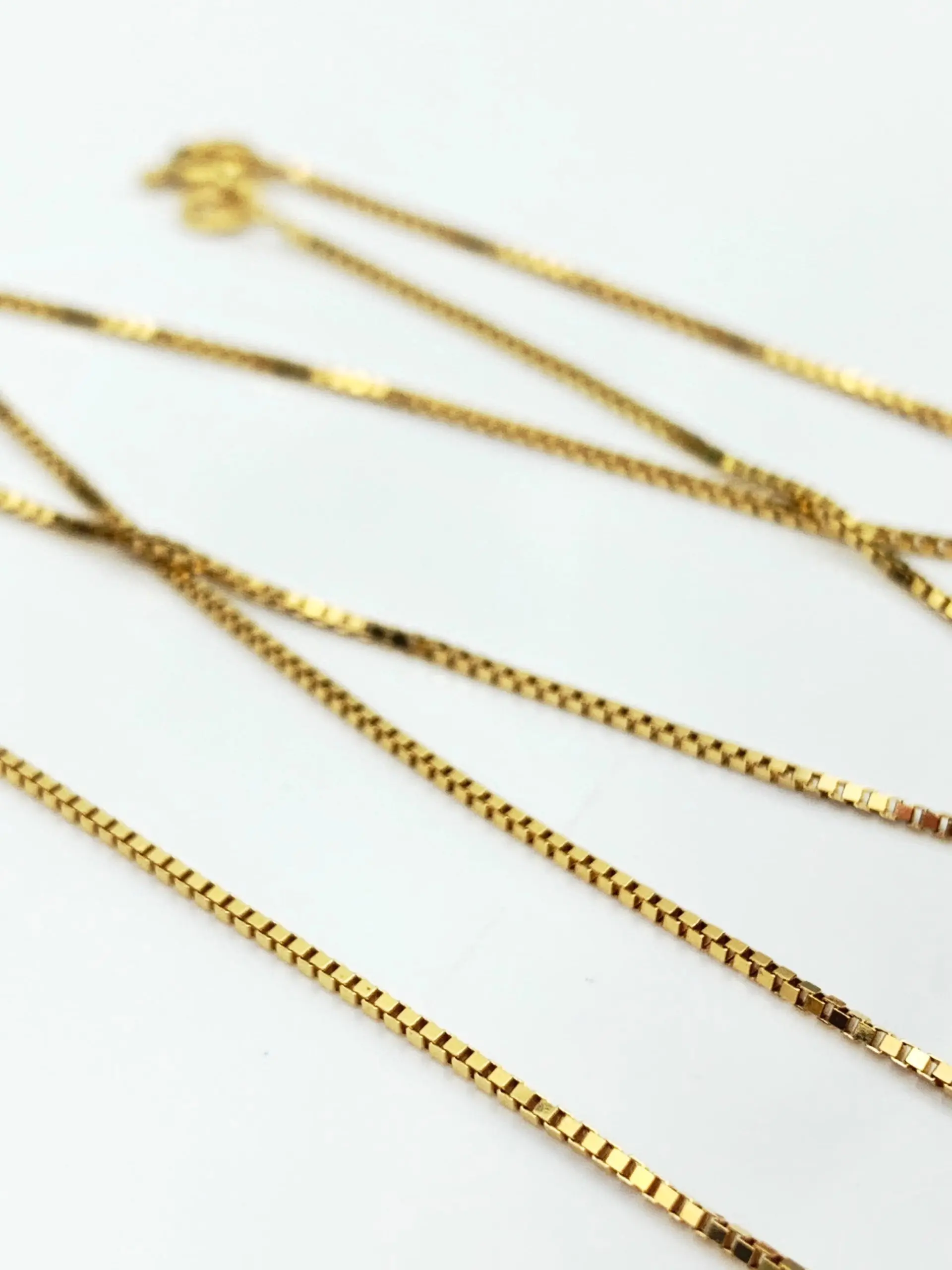 9ct Gold Chain Box Link Necklace