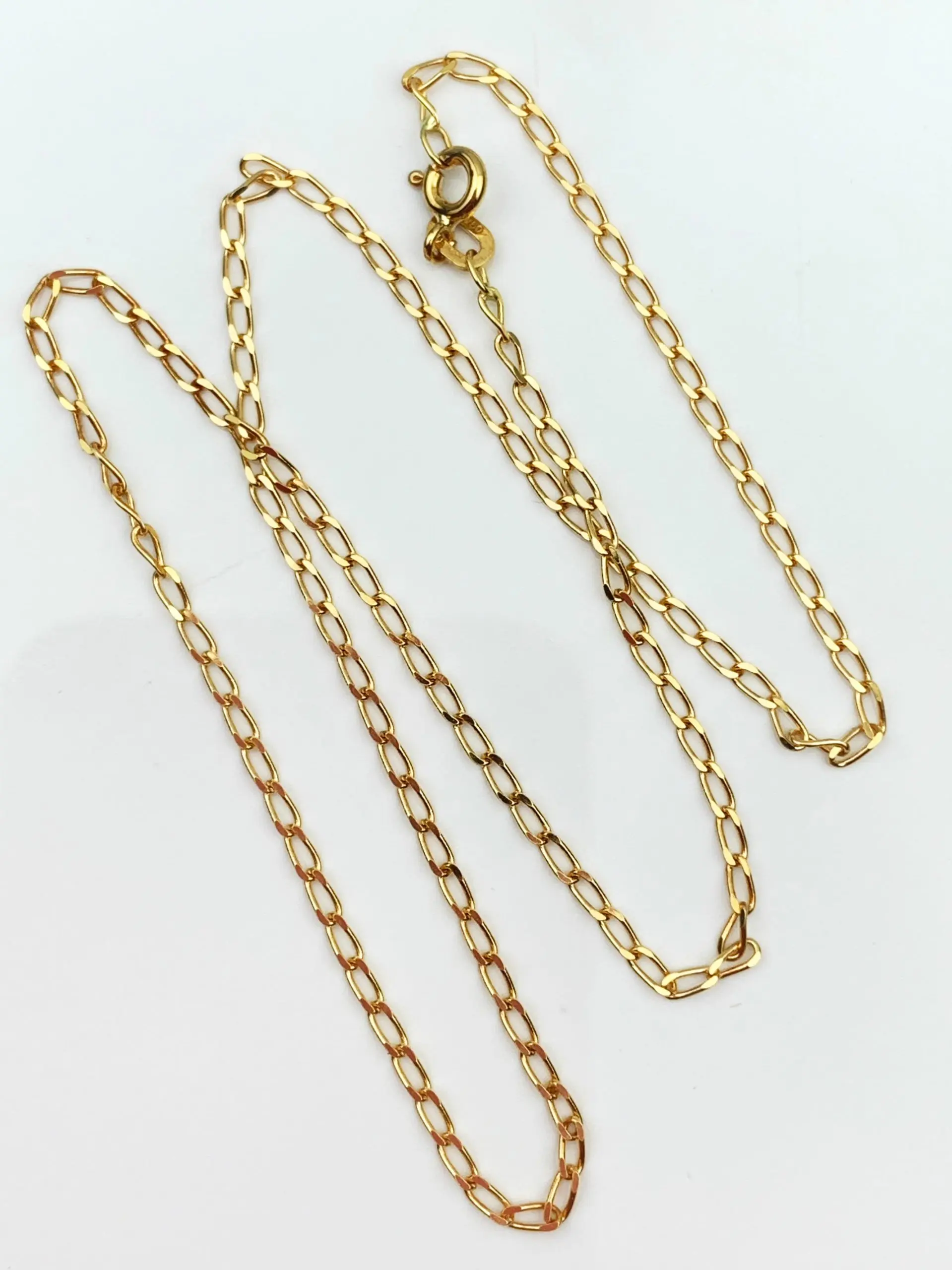 18ct Gold Chain Curb Link Necklace - Image 3