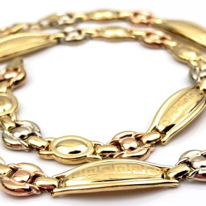 18ct Three-tone Gold Necklace