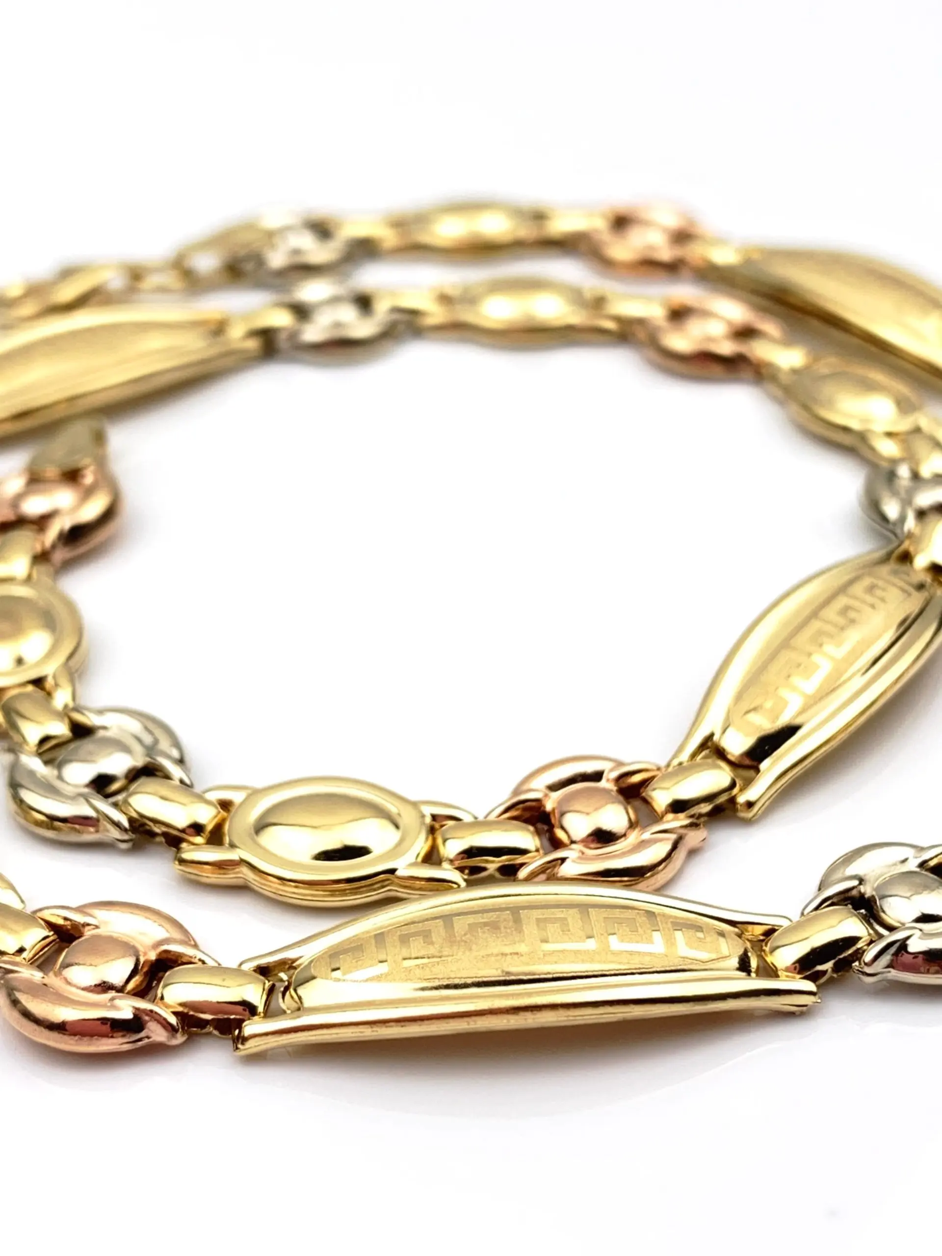 18ct Three-tone Gold Necklace