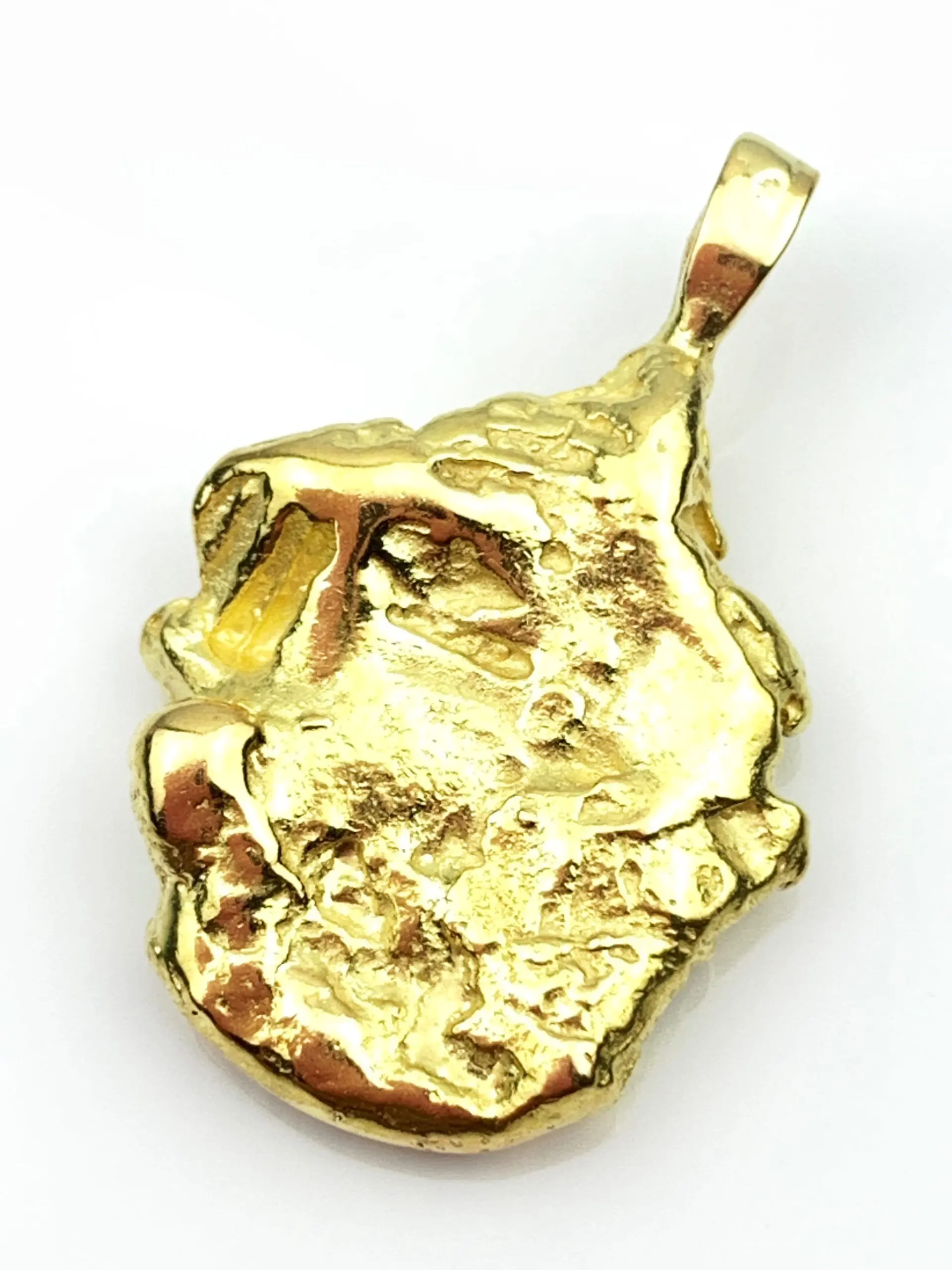 Solid 18ct Gold Nugget Pendant