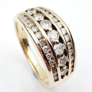 10ct Gold Cluster Diamond Ring