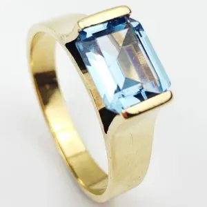 9ct Gold Aquamarine Ring