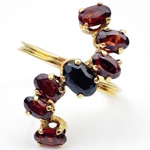 Bespoke 18ct Gold Garnet Ring