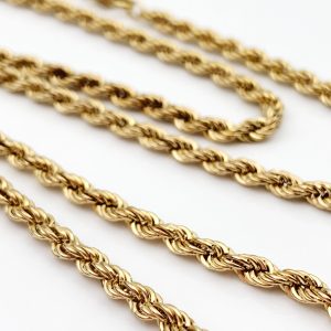 9ct Chain Twisted Rope Gold Necklace
