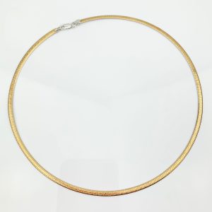 9ct White OR Yellow Gold Omega Necklace