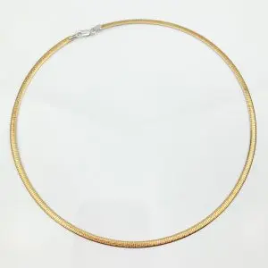 9ct White OR Yellow Gold Omega Necklace