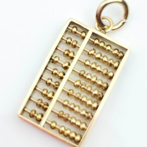 14ct Gold Abacus Pendant