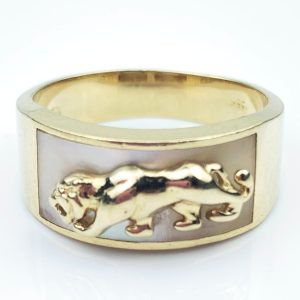 14ct Gold Tiger Ring - Small/Pinky
