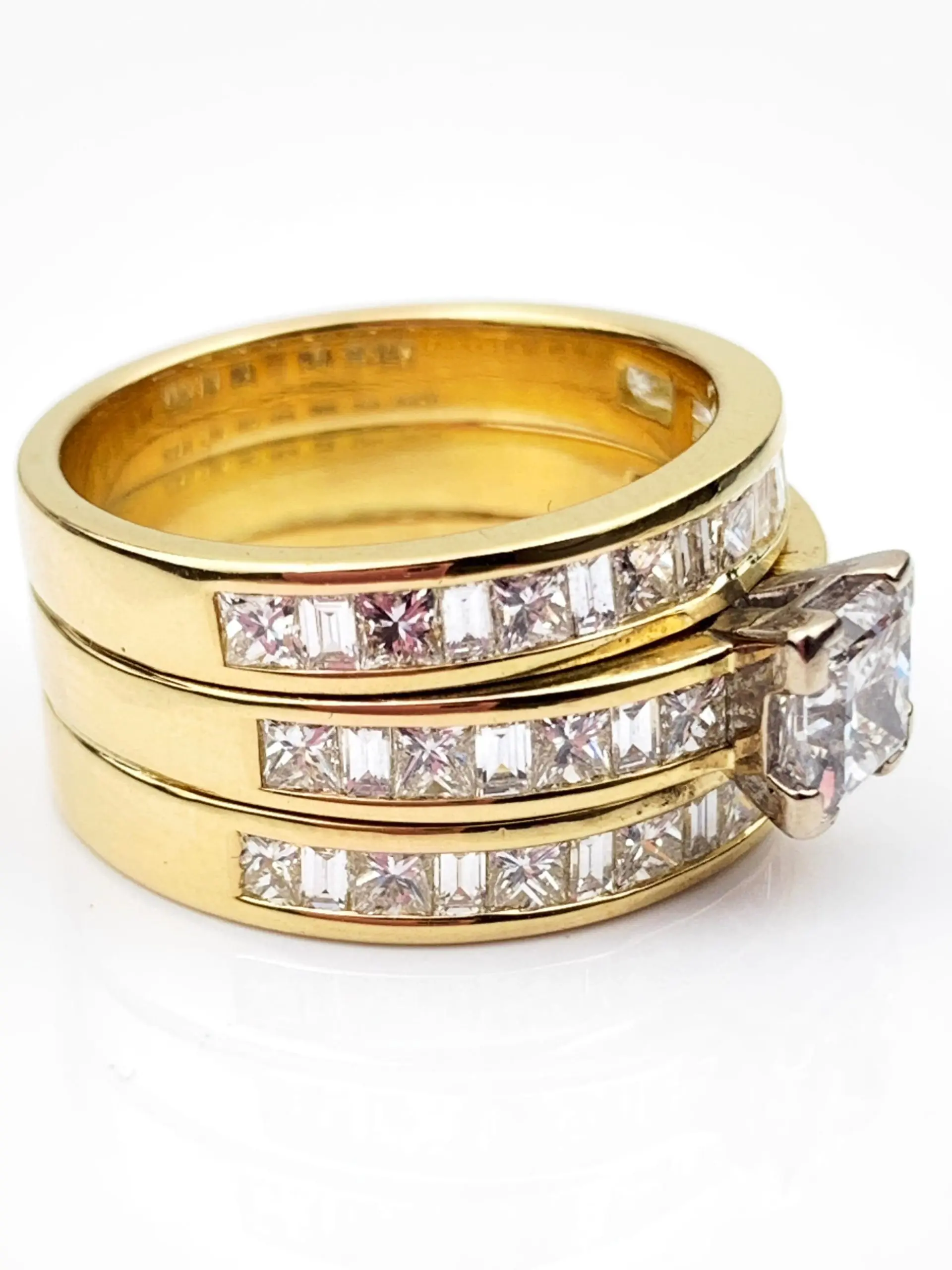 18ct Gold Diamond Engagement Ring & Wedding Set - 2.20cts - Image 3