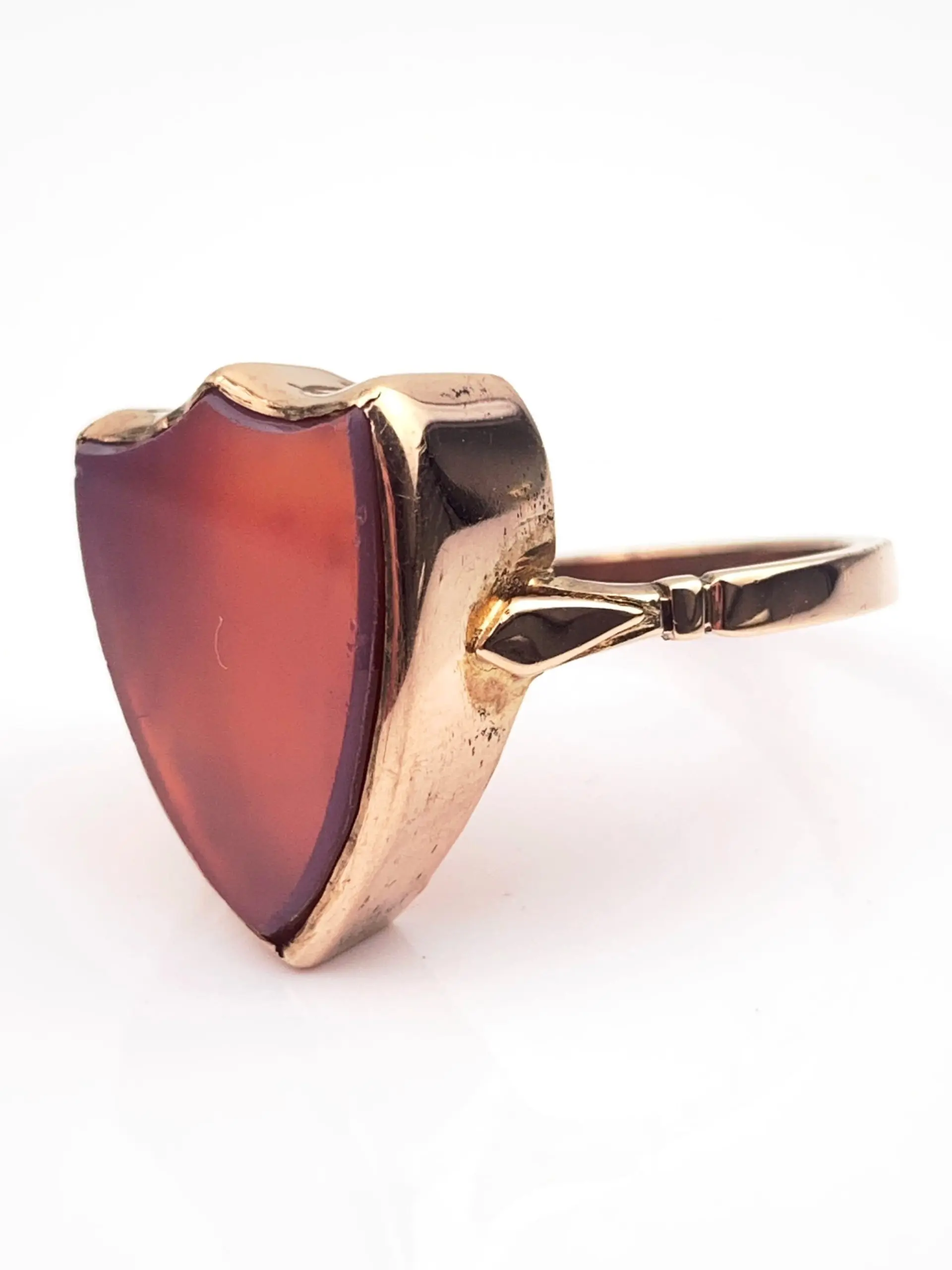 Antique Signet Ring in 15ct Gold - Shield - Image 3