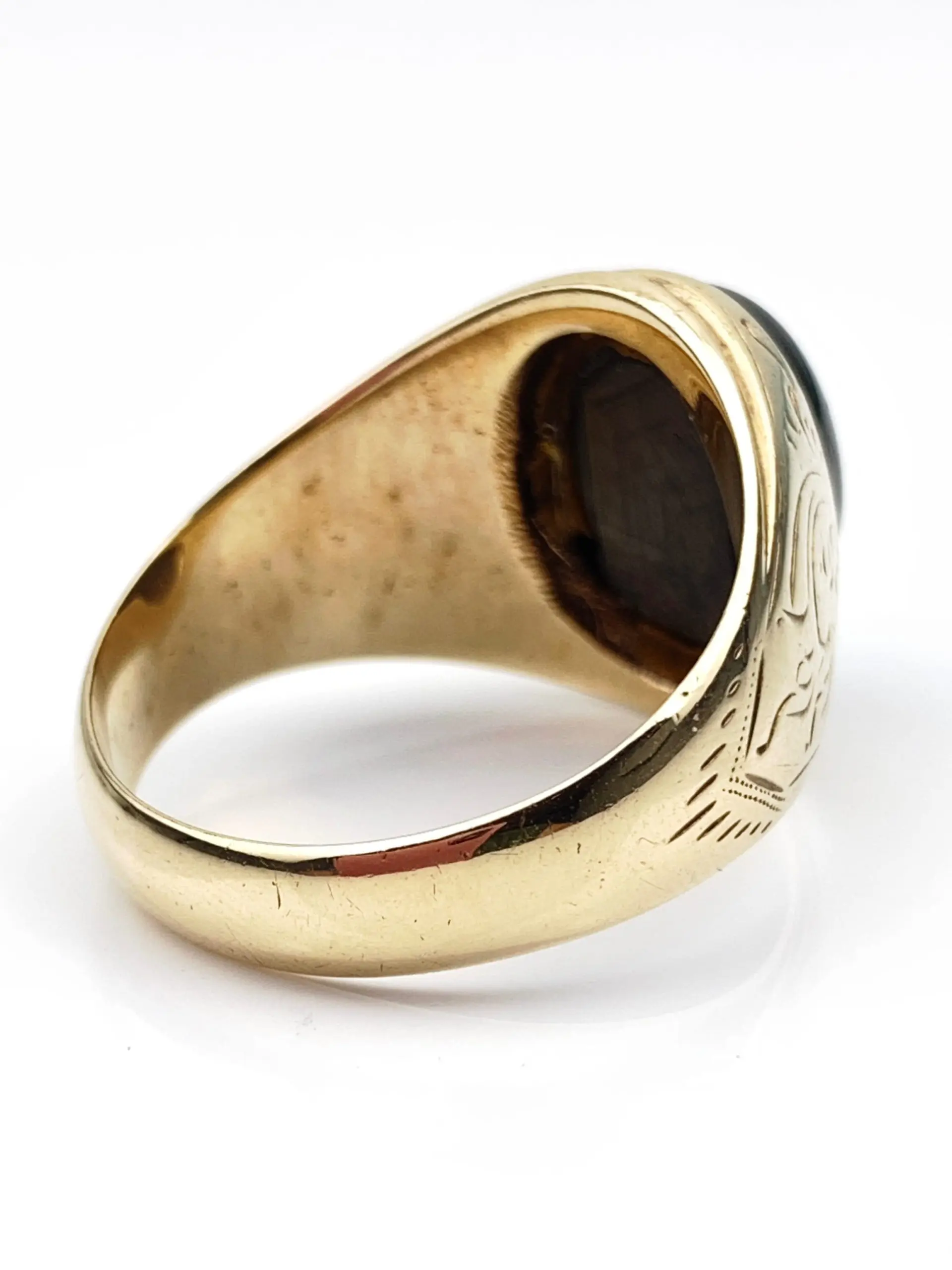 Vintage 18ct Gold Star Sapphire Signet Ring - Image 4