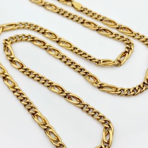 18ct Gold Chain Figaro Link Necklace