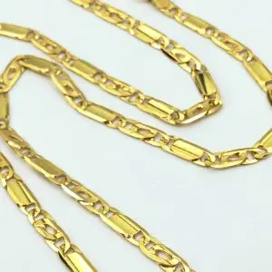 18ct Gold Chain Flat Anchor Link Necklace