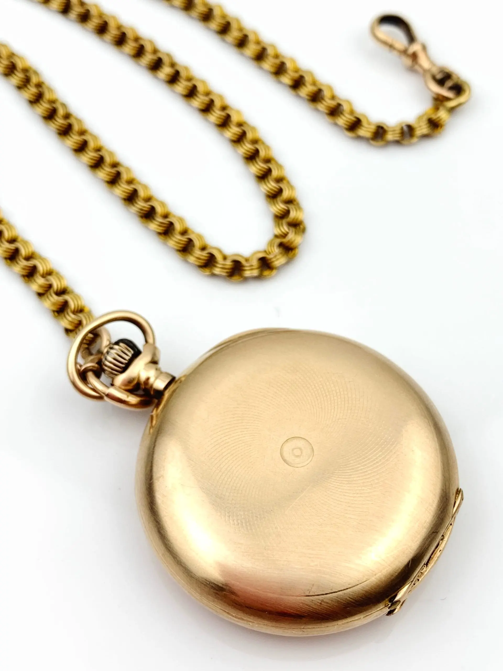 Antique 14ct Gold QTE BOUTTE Pocket Watch & Chain - Image 4