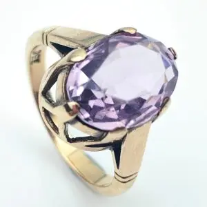 Vintage 9ct Gold Amethyst Ring