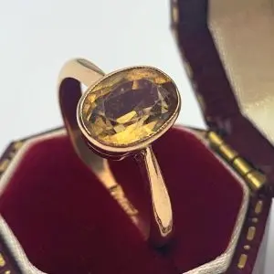 15ct Gold Citrine Antique Ring