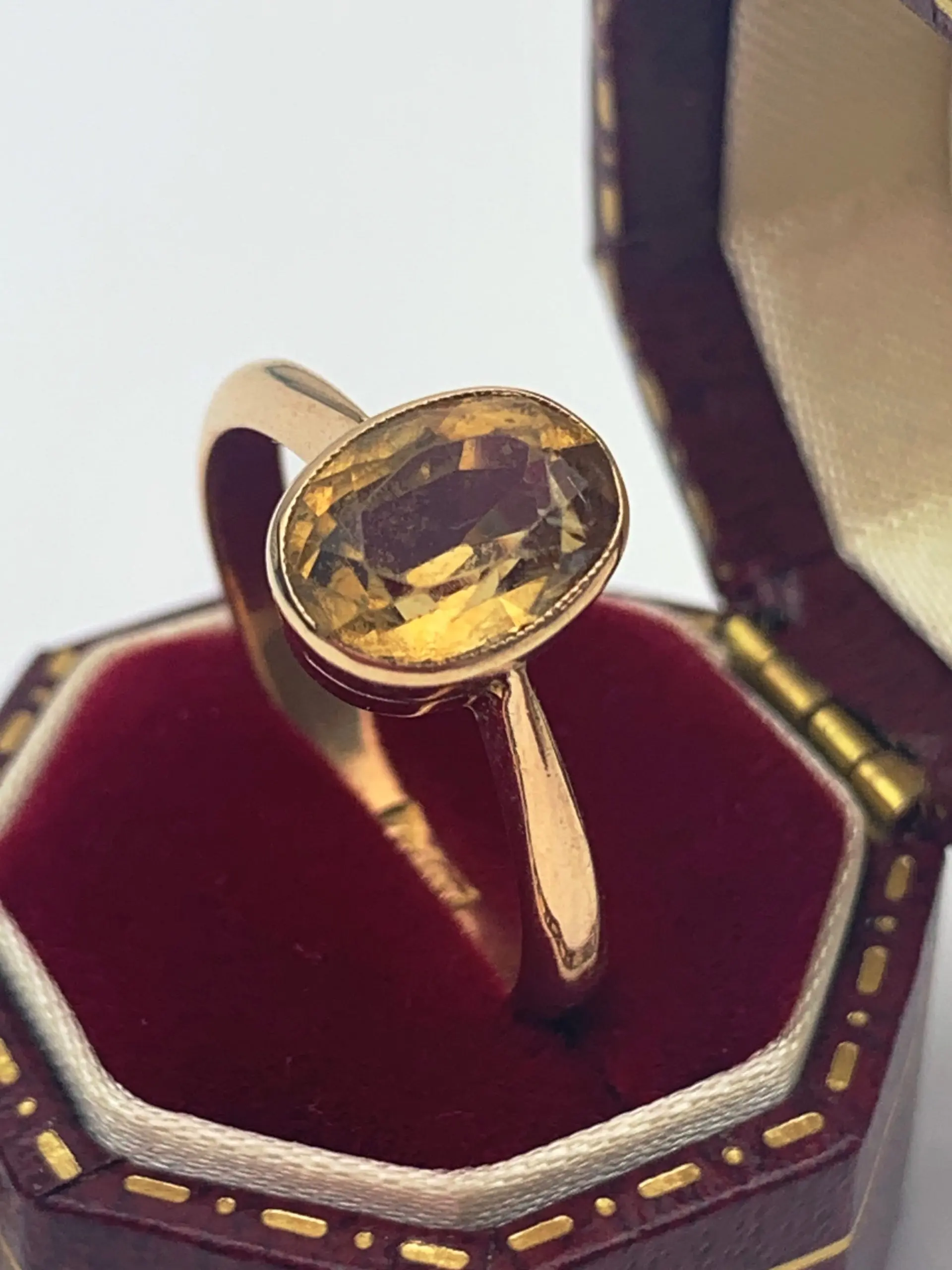 15ct Gold Citrine Antique Ring