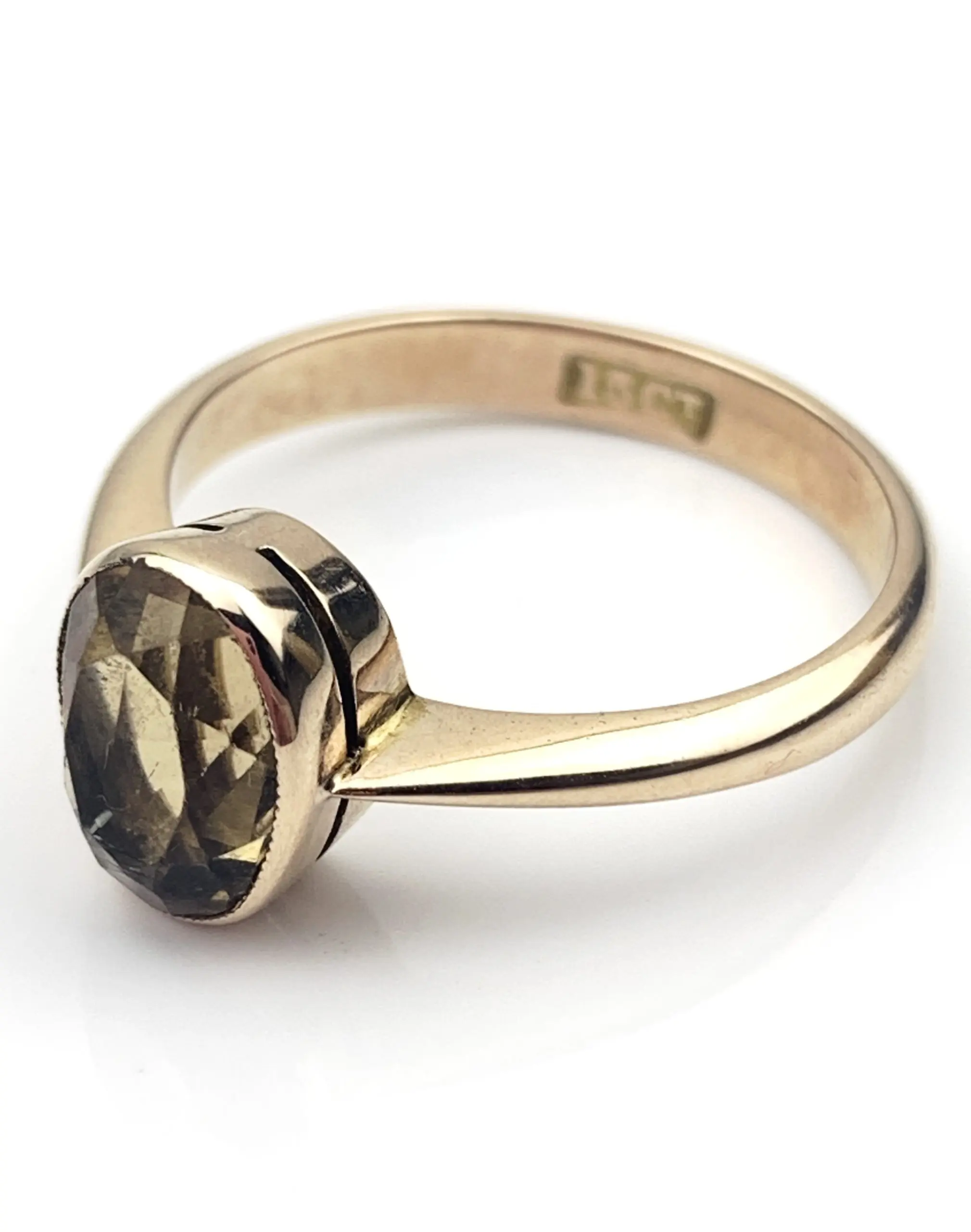 15ct Gold Citrine Antique Ring - Image 3