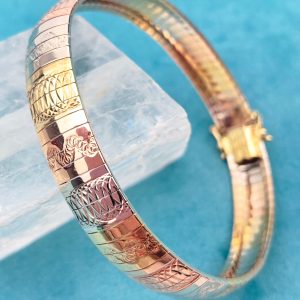 18ct Gold Bracelet Omega Style