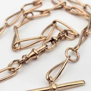 9ct Gold Trombone Necklace & T-Bar