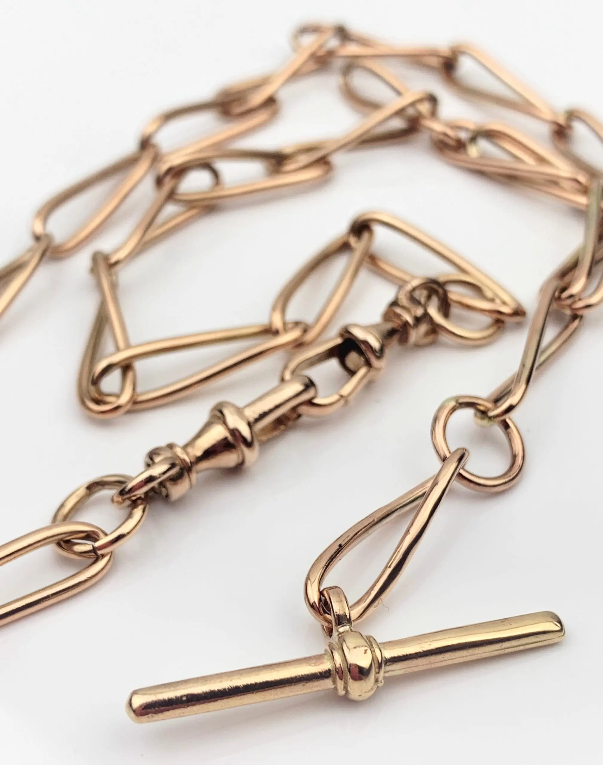 9ct Gold Trombone Necklace & T-Bar