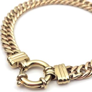 9ct Gold Bracelet Double Curb Link
