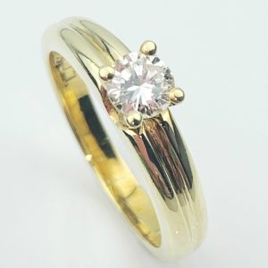 14ct Gold Solitaire Diamond Ring