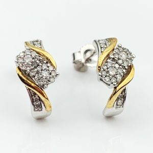 10ct Gold Diamond Earrings