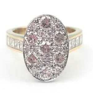 18ct Gold Cluster Diamond Ring - TDW 1.89cts!!