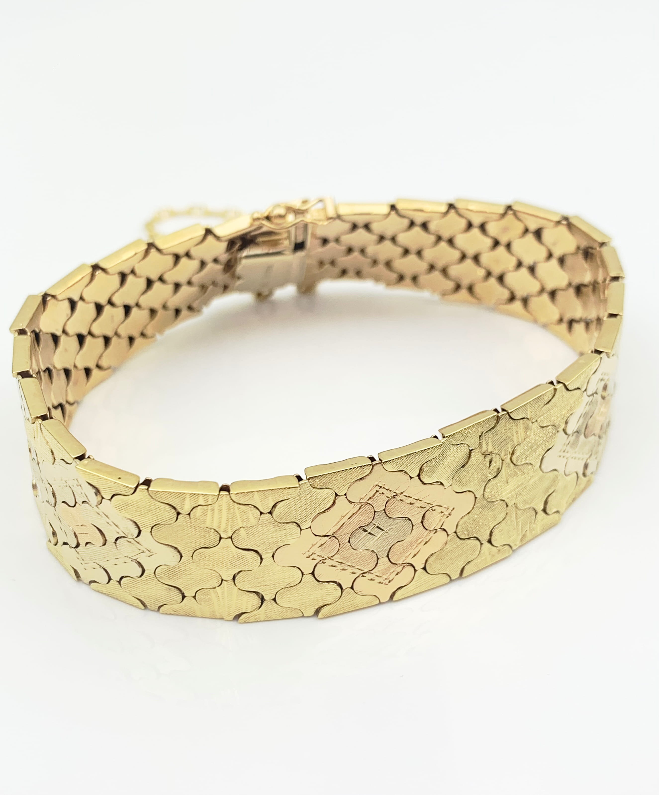 Vintage 18ct Multi-Tone Gold Bracelet