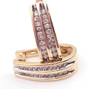 9ct Gold Diamond Earrings