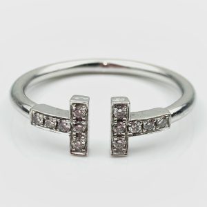 Tiffany & Co. 18ct Gold Diamond Wire Ring