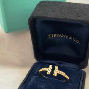 Tiffany & Co. 18ct Gold Diamond Wire Ring