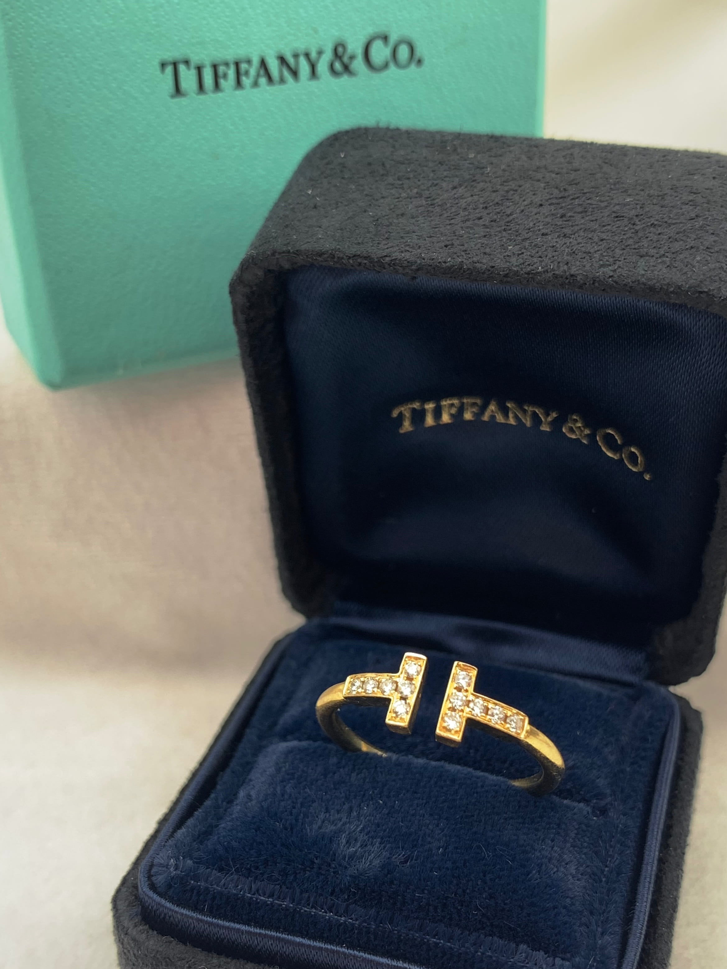 Tiffany & Co. 18ct Gold Diamond Wire Ring